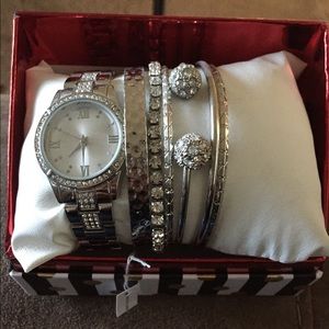 Silver Diamond Watch